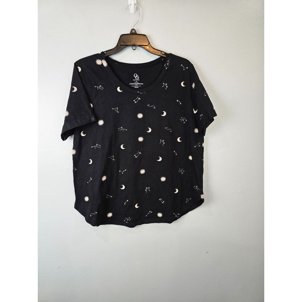 OG Organic Generation T-Shirt Women's XL Black Astronomical Galaxy Cosmic Boxy
